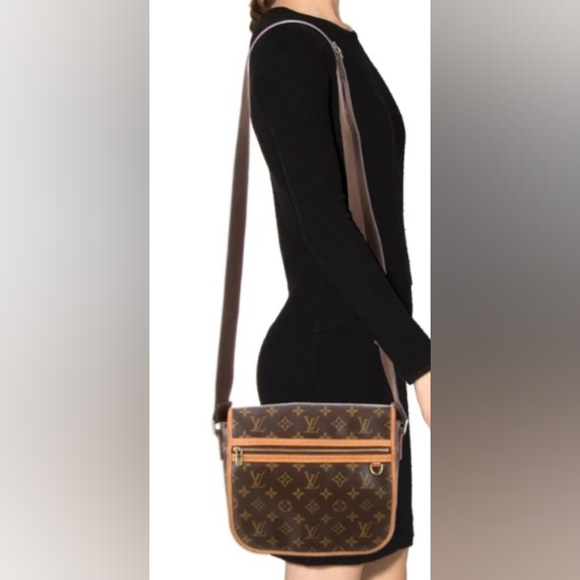 Louis Vuitton Bosphore Crossbody Messenger PM Brown Tan Monogram - Picture 15 of 16